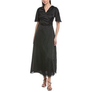 Laundry By Shelli Segal Womens  Maxi Wrap Dress, Black